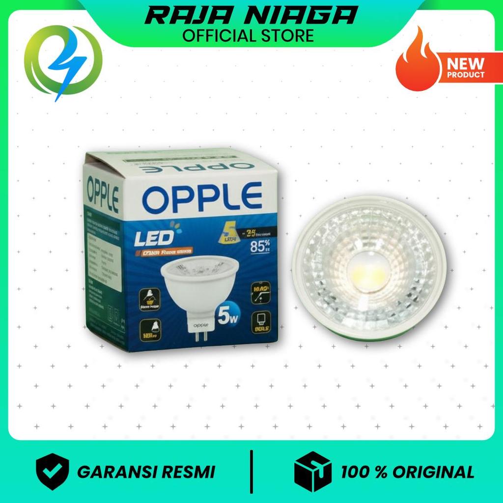 LAMPU TANCAP LED OPPLE MR 16 12 VOLT 5 WATT. WARM WHITE
