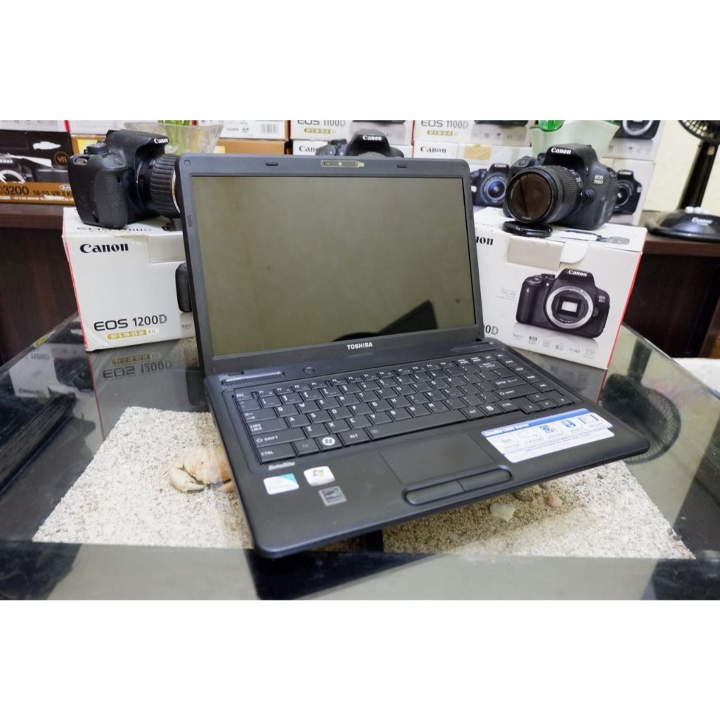 Laptop Toshiba Satellite C605 Pentium Dual-Core T4500 Ram 2Gb Hdd 320Gb SCU19394 Tipis Ringan Window