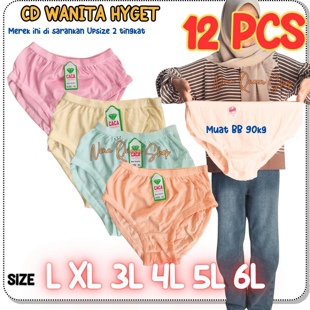 12 PCS CELANA DALAM WANITA HYGET CD WANITA JADUL CD ANAK REMAJA WANITA DEWASA RANDOM WARNA WARNI CAN
