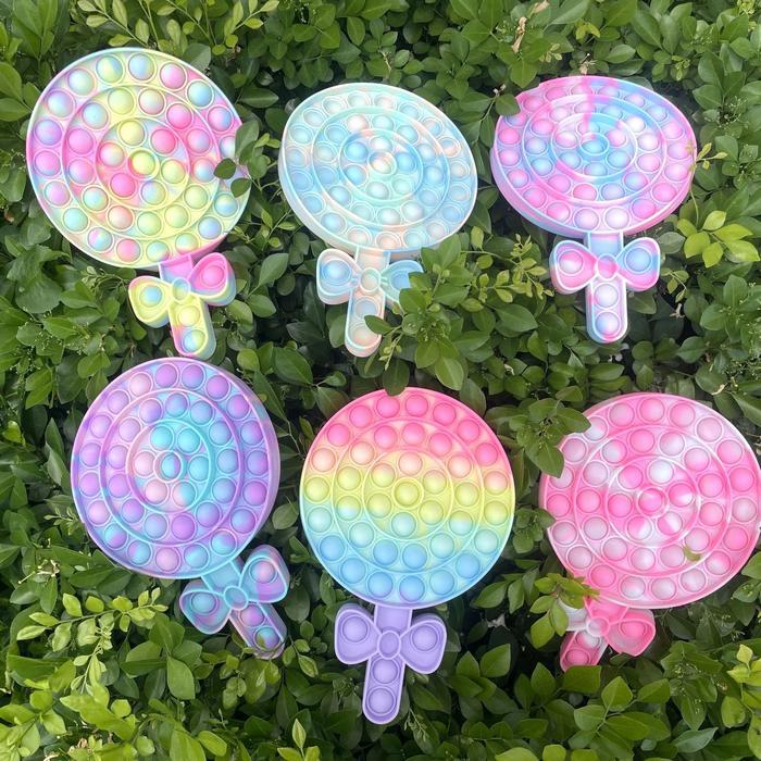 =PROMO TERJANGKAU= [ Limited ] POP IT Lollipop Besar Premium Mainan Viral Kado Ultah Anak Popits - W
