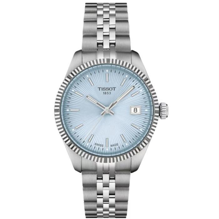 Tissot Ballade 34mm Blue Ice Dial Quartz Watch Jam tangan wanita Original T156.210.11.351.00