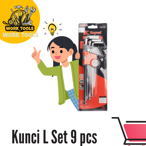 Kapusi Kunci L Set 9 pcs Ball point