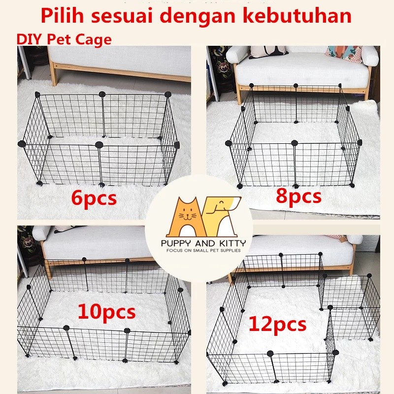 Kandang Kucing Kandang Anjing Pagar Kucing Anjing Pet Cage Pagar Besi DIY