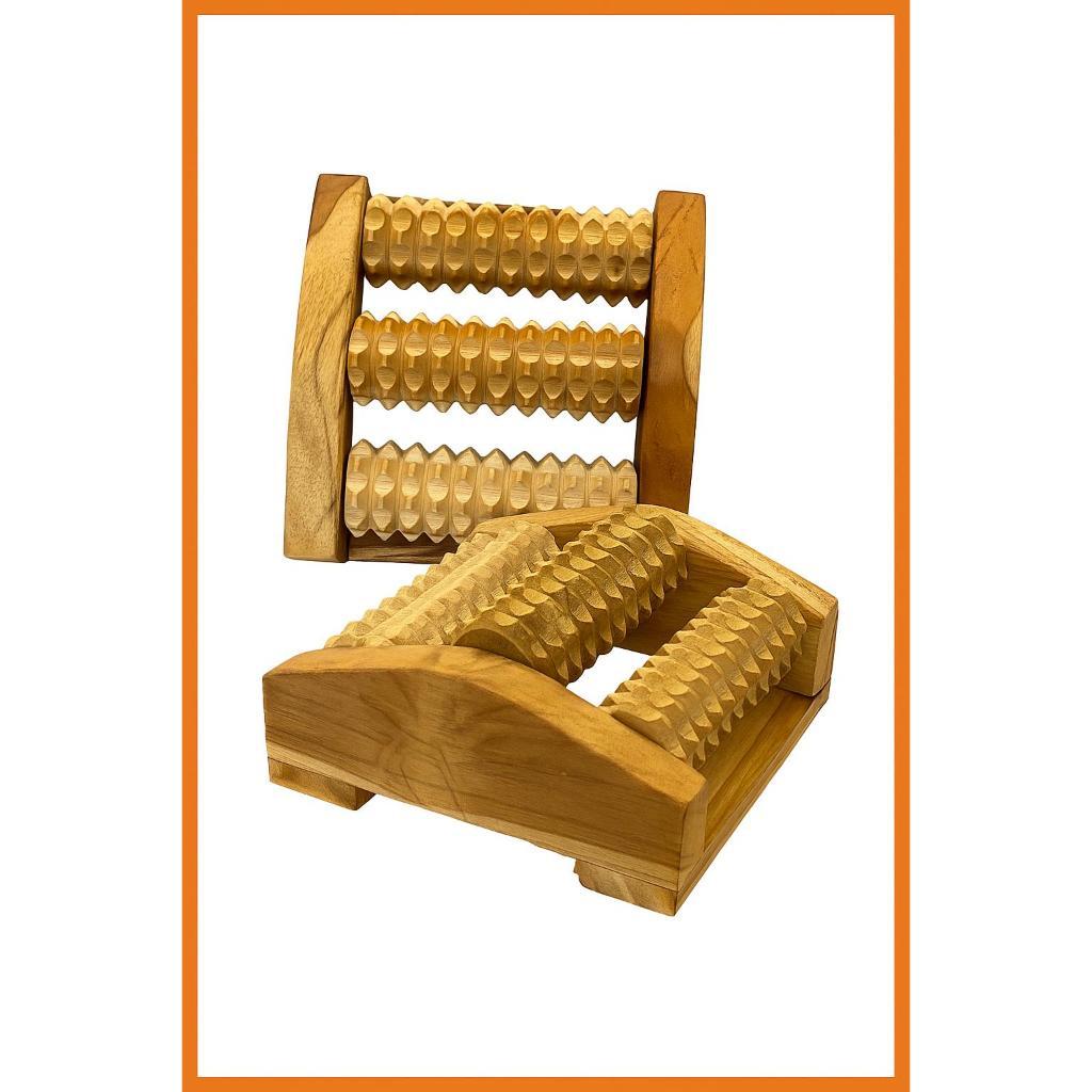 Alat Pijat Kaki 3 Gerigi / Alat Pijet Kayu Refleksi Kaki Kayu Pijit Manual / Alat Pijat Kaki Tradisi