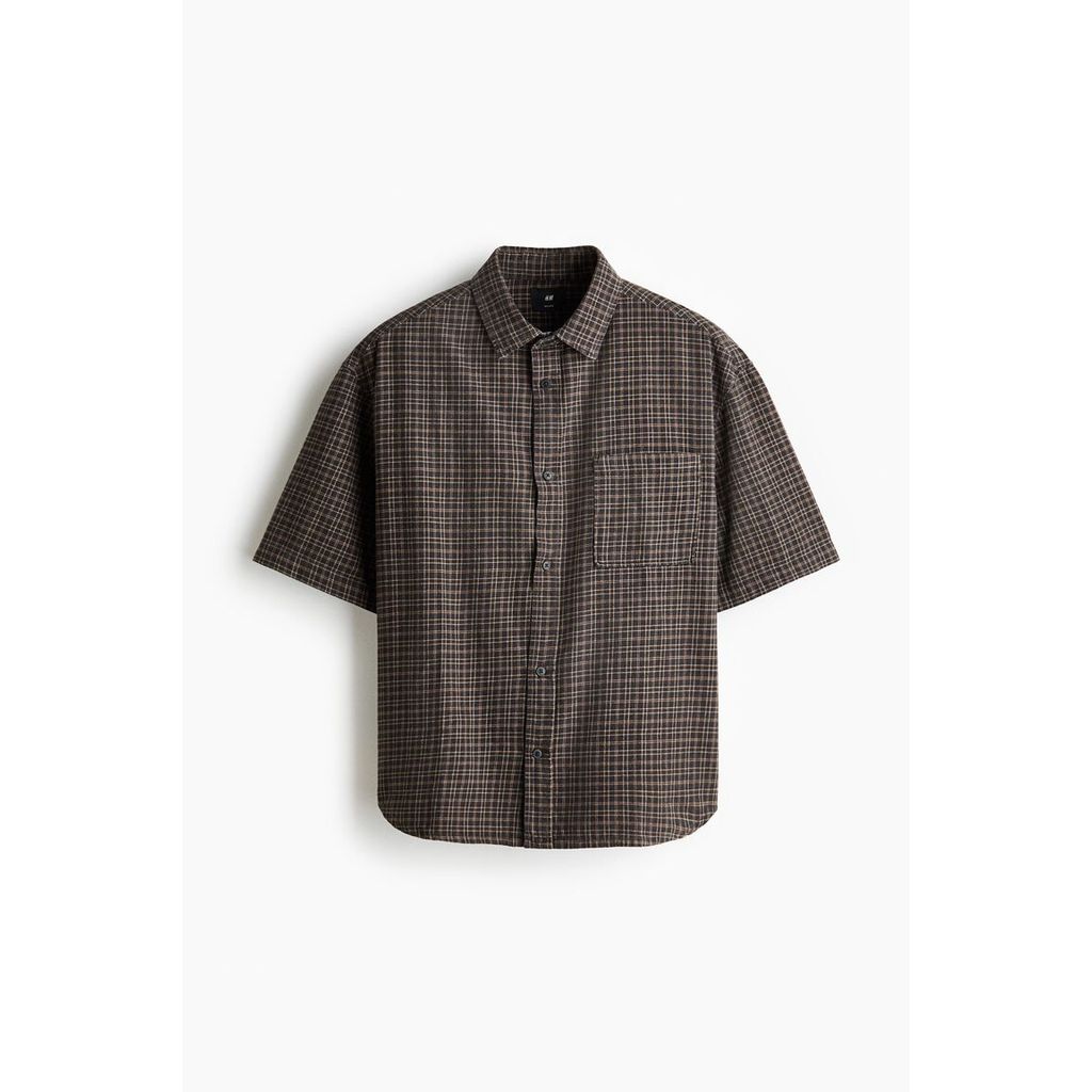 H&M Pria Kemeja flanel katun dengan potongan longgar 1315741_0