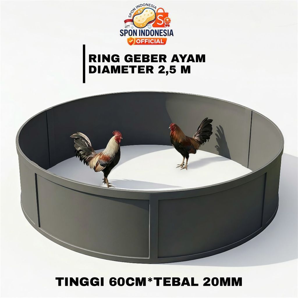 Spon Zilla Official | Spon Indonesia Official | Spon Ring / Geber Adu Ayam Diameter 1,5*2,5 Meter Ka