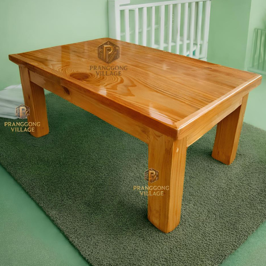 LR03 / PANJANG 50CM / MEJA LESEHAN / MEJA BELAJAR JATI / Meja Lesehan Kayu Solid LR03  50x30x22 cm M