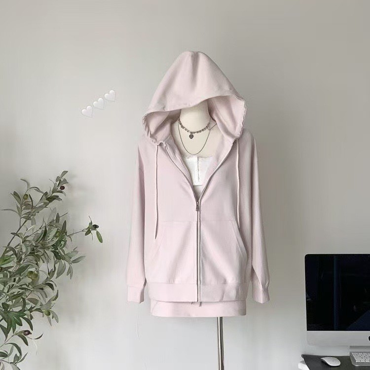 Crunchy Brulee Set Baju Sweatshirt Bertopi Terbaru Gaya Santai Jaket Buka Depan Rok Pendek Gaya Mala