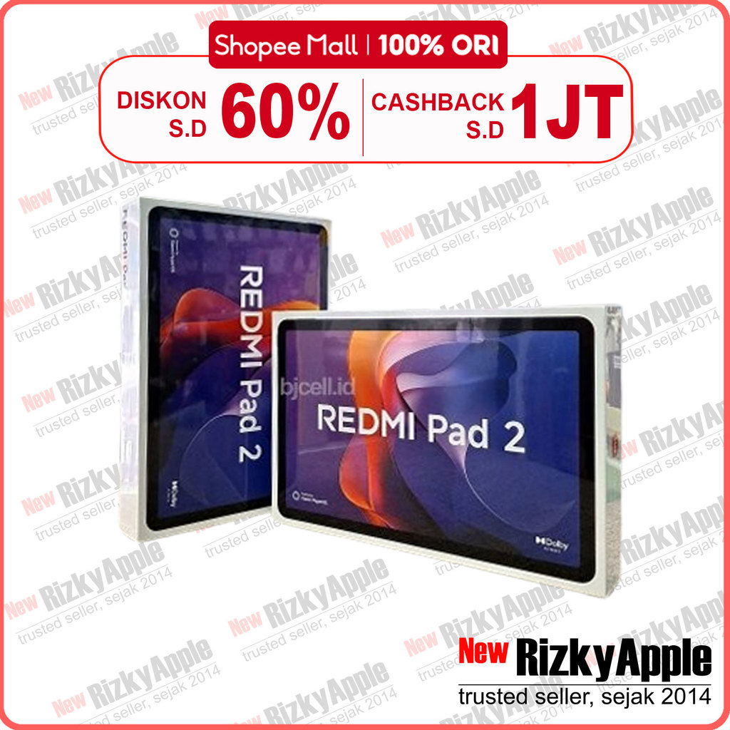 Xiaomi Redmi Pad 2 128GB Wifi / 4G [ RAM 4GB / 6GB ] Purple Grey Green Tablet 1" 2.5 Layar Super-jer