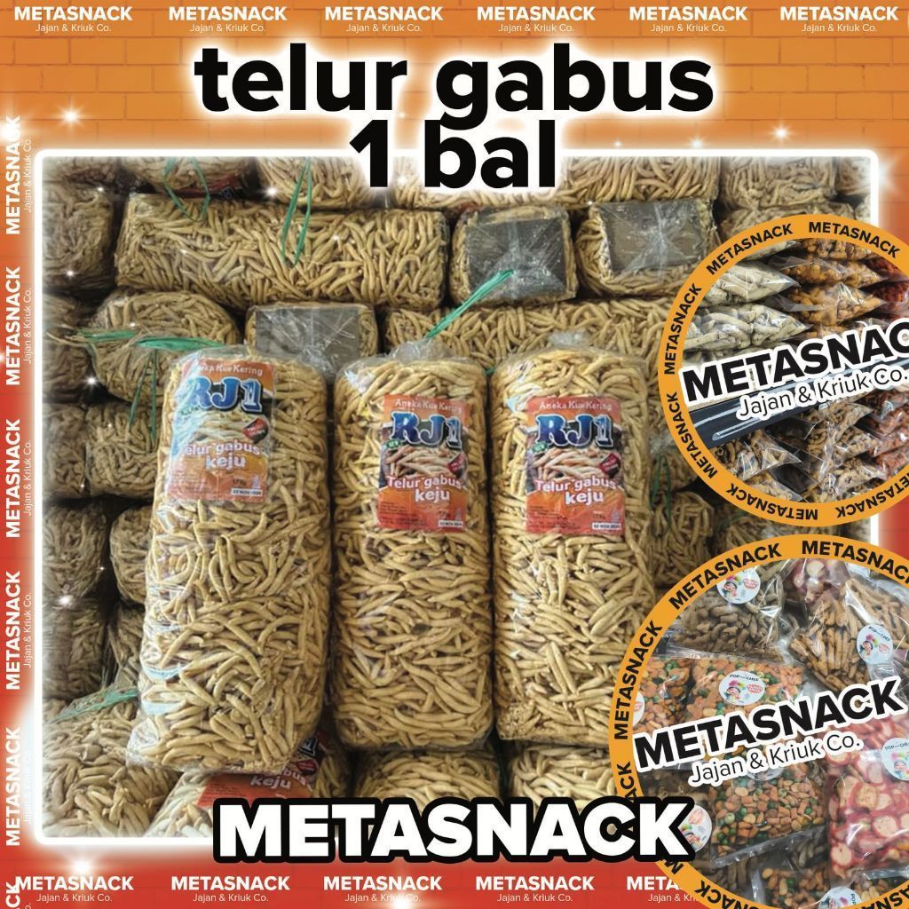 1 Bal Telur Gabus Keju 700gram - Tekstur Lembut, Rasa Gurih, Halal- Snack Jajanan Termurah