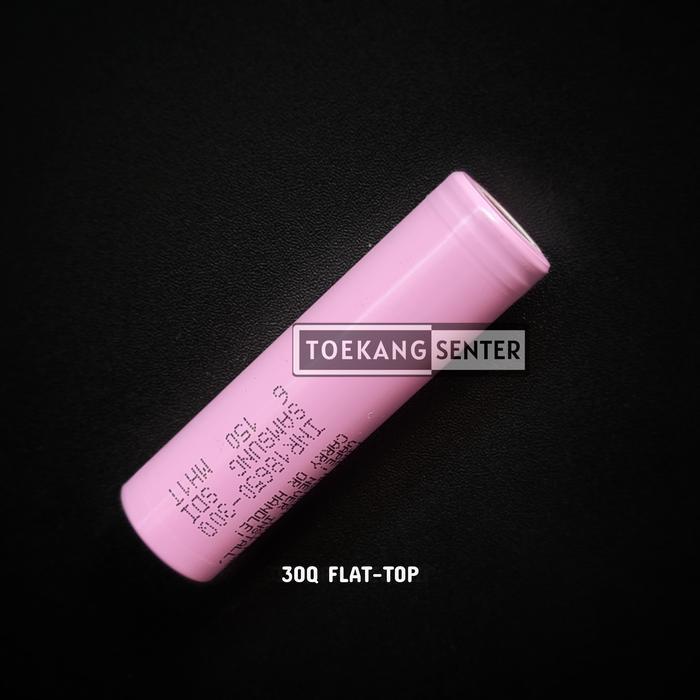 SAMSUNG 30Q BATERAI 18650 3000mAh 15A HIGH DRAIN BATTERY SENTER LED SDI INR18650-30Q - FLAT TOP