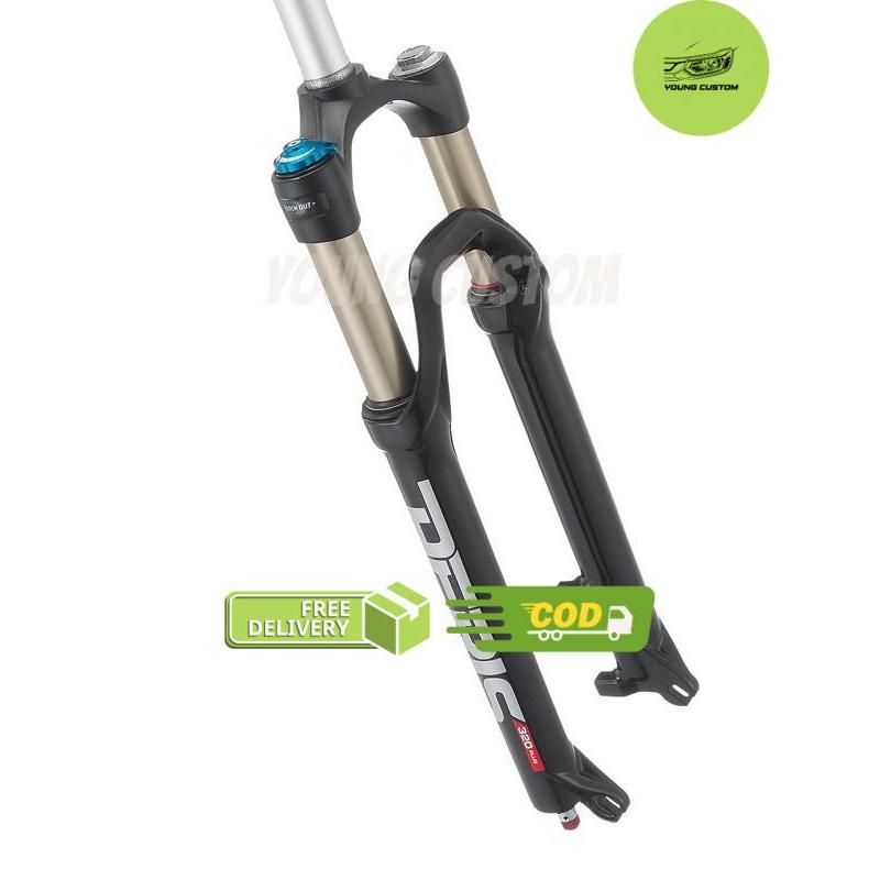 Fork SPINNER AERIS 650B RLC 27,5 Air Suspension Fork MTB - Hitam -young