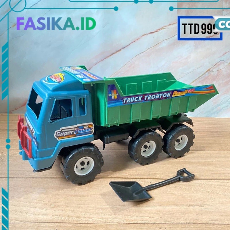 Promo AS Mainan Anak Mobil Dump Truck Tronton Truk Oleng Pengangkut Pasir Dan Sekop TTD999 COD [PRJ]