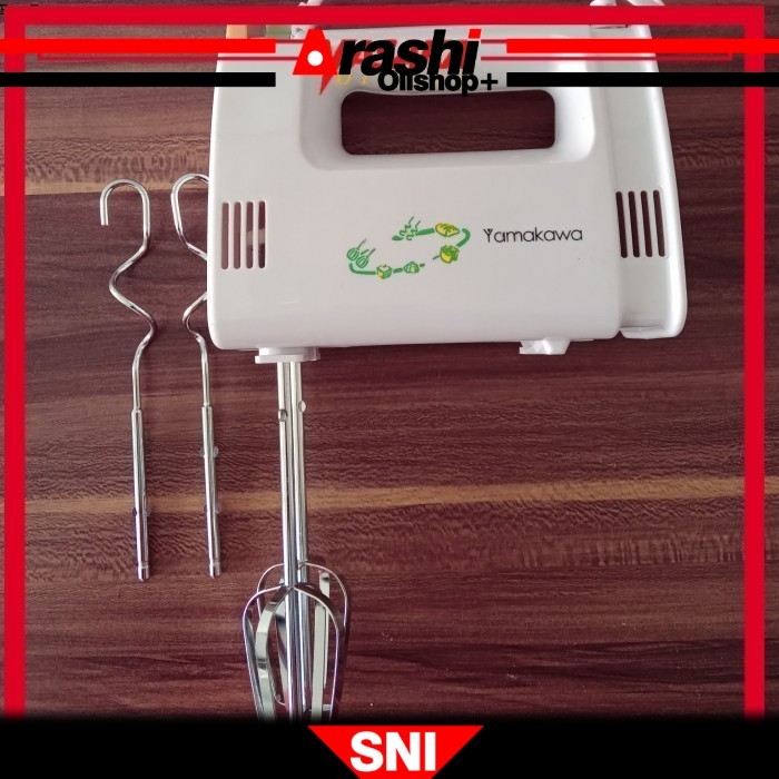 Hand Mixer Yamakawa SNI Original + 4 Mata Kocokan - Mixer Adonan Roti & Kue