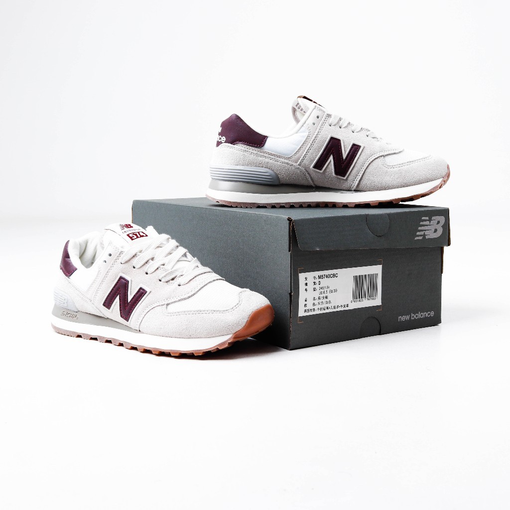Sepatu  New Balance 574 Moonbeam Burgundy