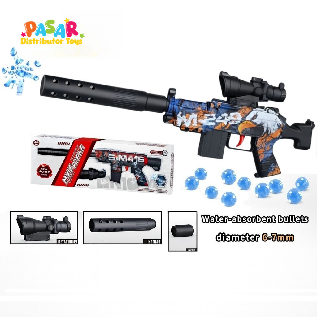Promo Mainan Anak Tsg-034 Battle Imitate M416 Rfle Manually Loaded Mainan Tembakan M416 Bubble