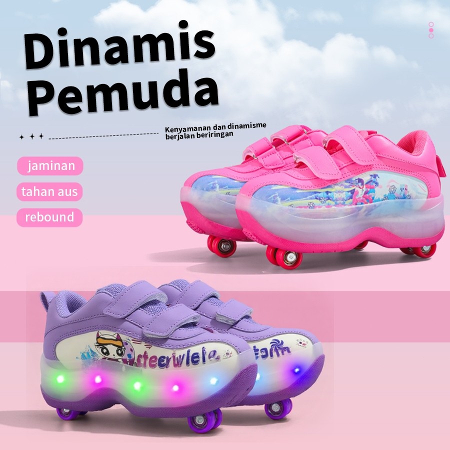 Matougui sepatu roda anak power lnline skate/power roller skate/sepatu roda bajaj-LED/sepatu roda an