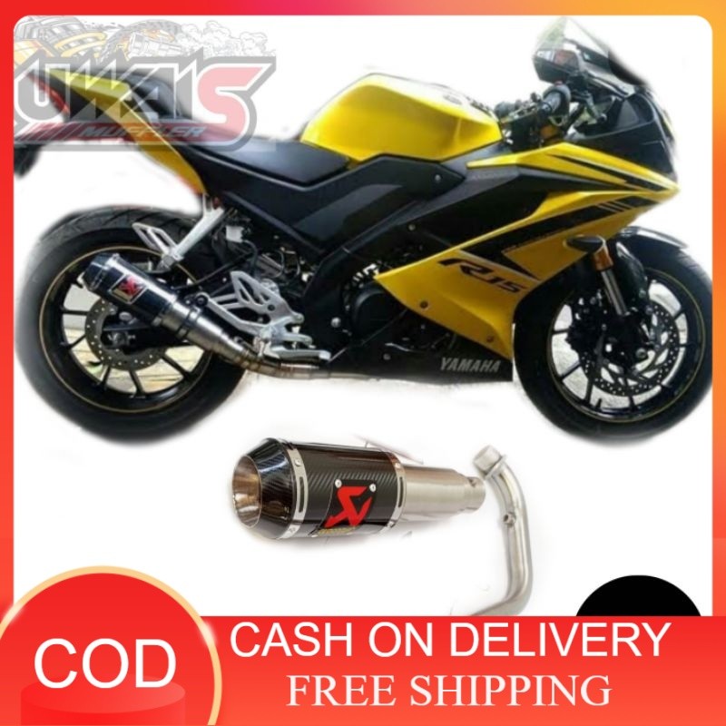 AKRAPOVIC R15 racing exhaust V3 V4 ExhaustYZF-R15 inlet cylinder 50 mm
