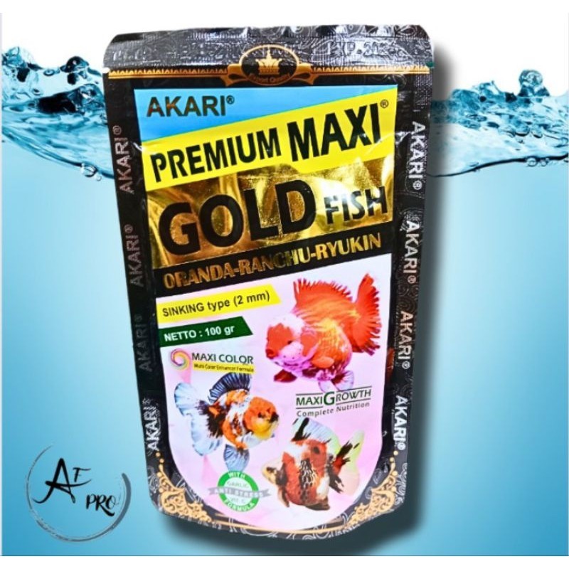 Makanan Ikan Goldfish Oranda Rancu AKARI PREMIUM MAXI GOLDFISH 100GR