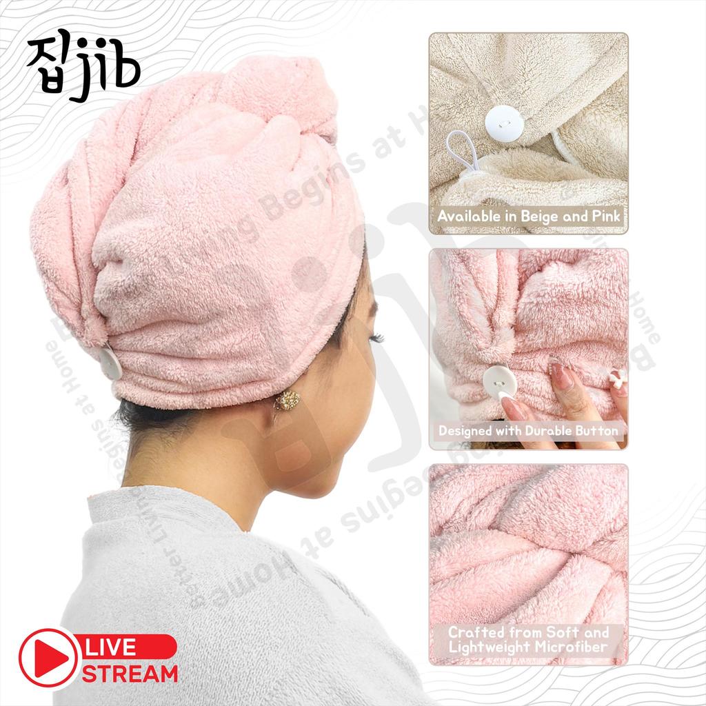 JIB Hair Drying Towel / Handuk Keramas Pengering Rambut / Head Towel Quick Dry