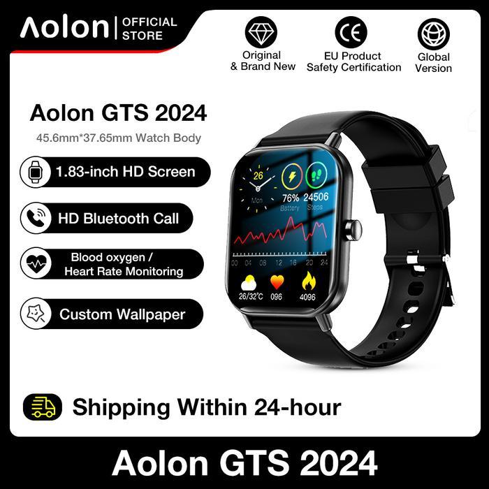 Aolon Smartwatch GTS Smart Watch Waterproof Custom Wallpaper - Black
