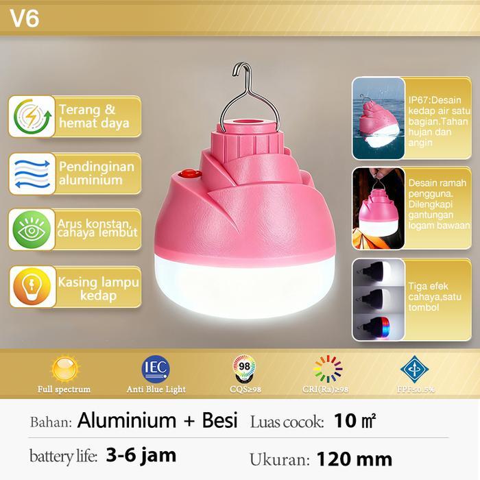 Lampu emergency Lampu Camping Lampu Taman Lampu Tenda Outdoor 600W  Charger lampu emergency bisa di 