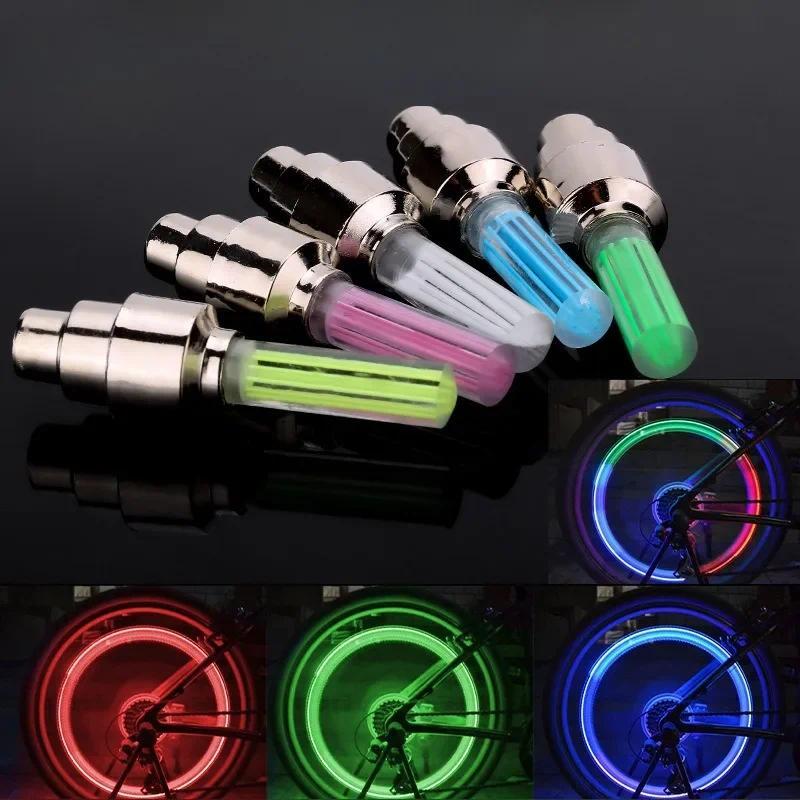 Bike Spoke Lights Bicycle LED Light Tire Valve Cap Flashlight Wheel Spoke Lightweight Car Motorcycle