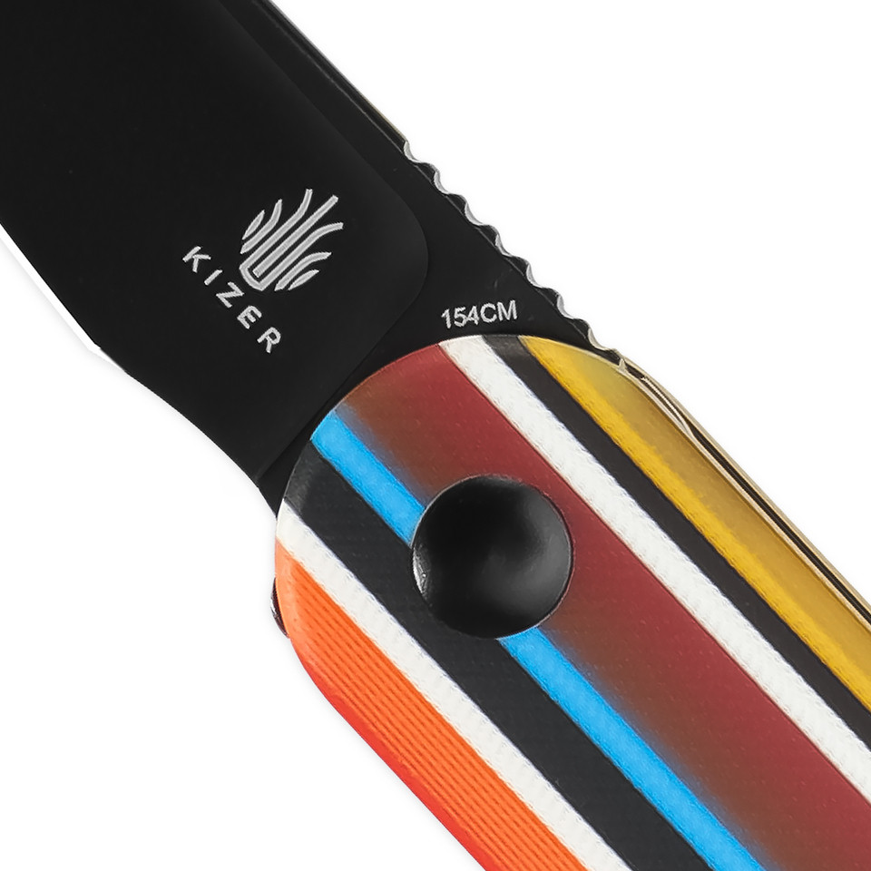 Kizer Serape Series Small Pocket Knife Mini Bay V2583C1 New Colorful G10 Handle with 154CM Steel Bla