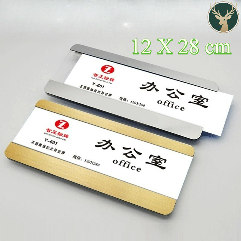 Apan Nama Akrilik Sliding Stainless Tempat Papan Nama Akrilik Papan Nama Tanda Ruangan Pelunjuk Arah