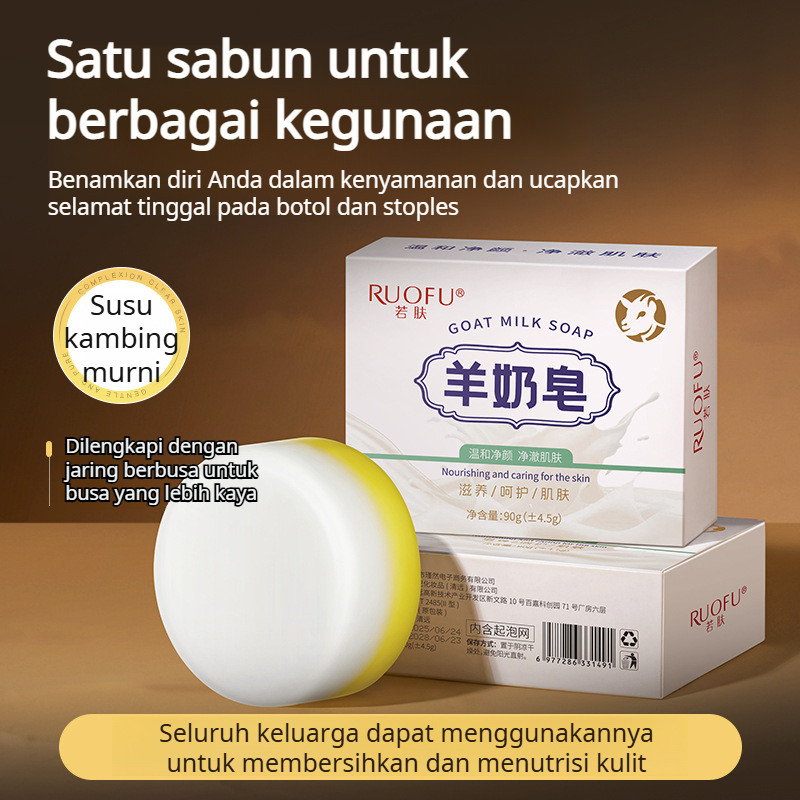 [Sabun Susu Kambing] Sabun Tangan Alami Melembabkan Wajah Sabun Pembersih Anti Tungau Kontrol Minyak