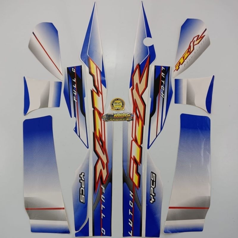 striping yamaha fizr f1zr fiz r putih biru 2003 body standar berkualitas terbaik produk berkualitas 