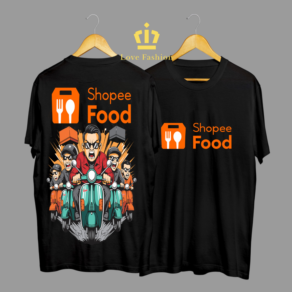 Kaos Tshirt Baju Distro SHOPEE FOOD Vespa Paket Semangat COD Premium Terbaru