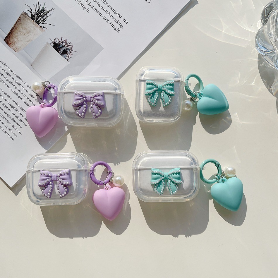 Cute love ain case For Baseus Bowie E8 E3 E2 W3 M2 E9 / air nora / W2 Case Colorful Butterfly Silico