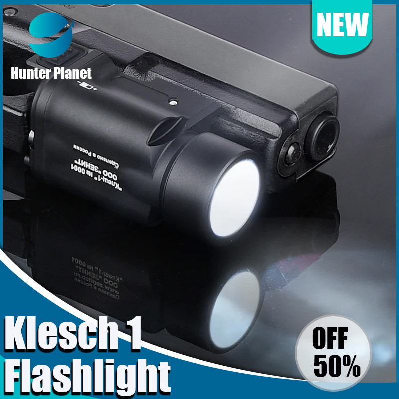 Kles 1 Zenitco Tactical Flashlight Scout Pisto Light Airsoft Metal LED 400lm Lamp glock 19 accessori