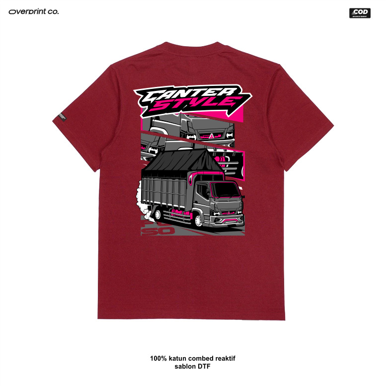 KAOS MITSUBISHI CANTER | KAOS CANTER STYLE 2, BAHAN KATUN COMBED 24S, BISA COD