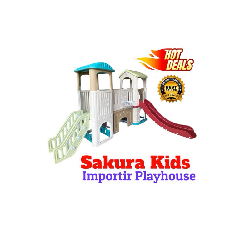 Grosir Playhouse Taman Bermain Anak Ukuran Besar - Mainan Playground - Prosotan Anak