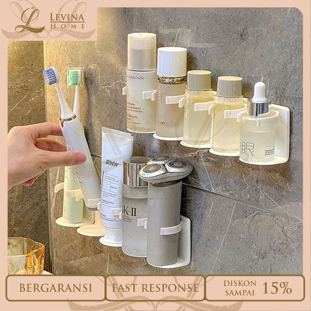 Hook Plastik Tempel Dinding Tempat Rak Botol Skincare Serum Parfum Organizer Kamar Mandi Serbaguna [