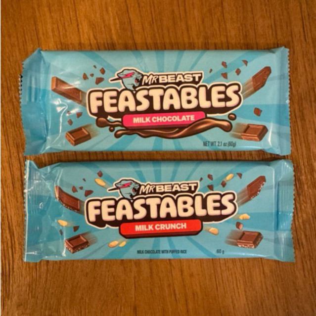 (Edoc3) MrBeast Feastables Chocolate 60gram [Besar] 100% Original - NEW VERSION Mr Beast Coklat