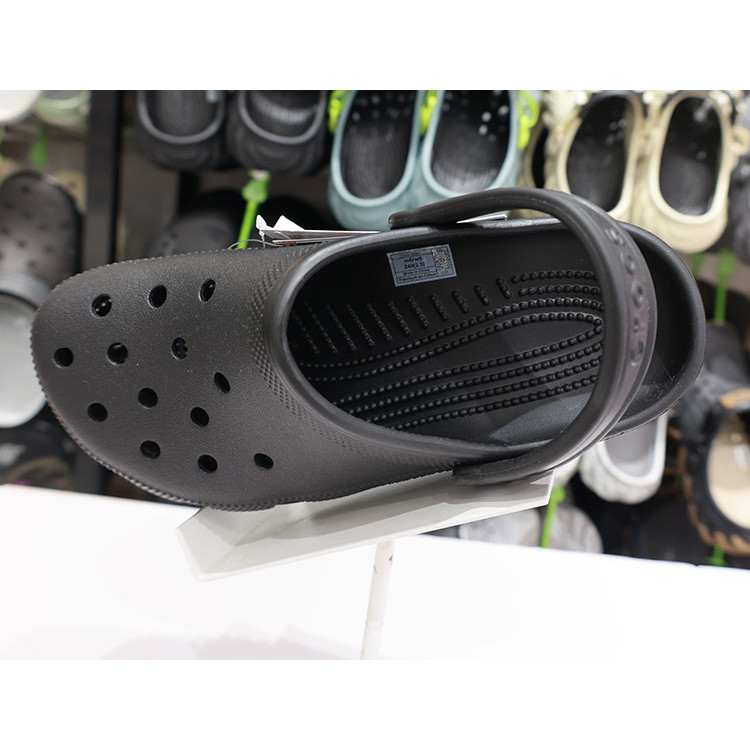 promo terbaru crocs classic clog black - sandal bakiak unisex pria & wanita original style (hitam)