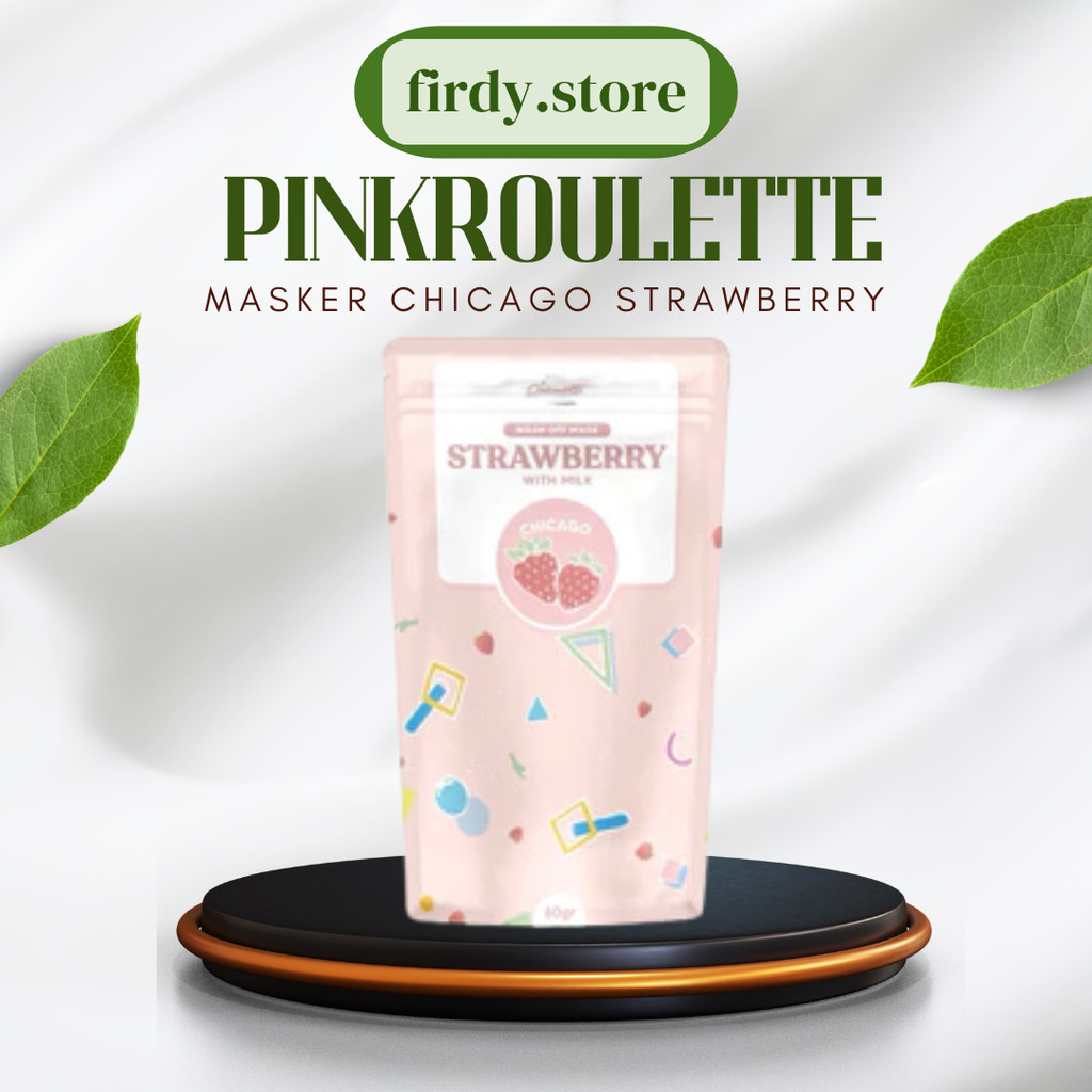 Pinkroulette Chicago Strawberry 60gr Masker Organic Facemask