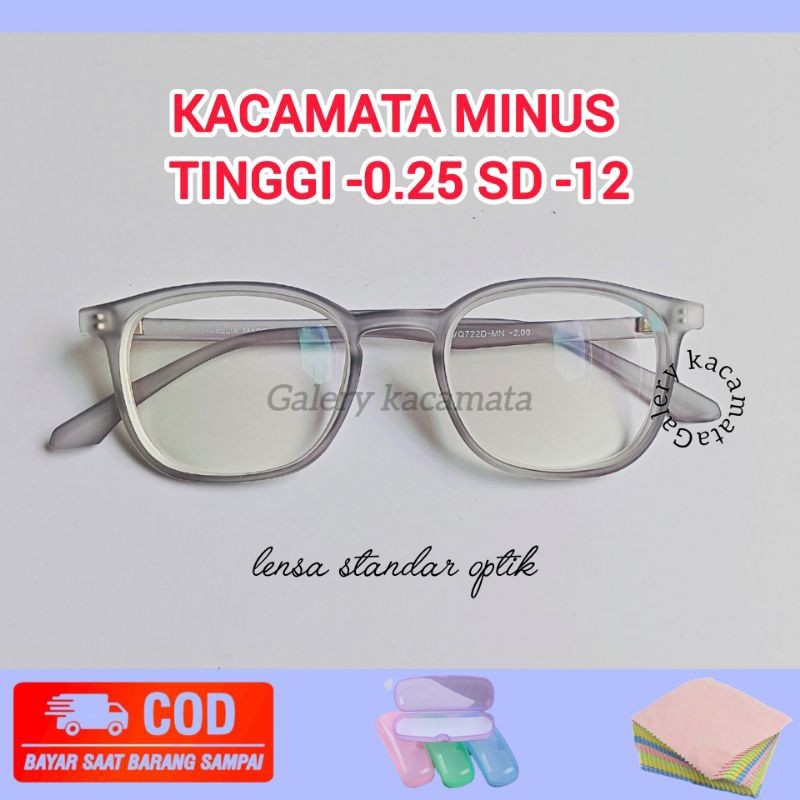 Kacamata Minus tinggi -0.25 s/d -12 Kacamata Minus Pria Wanita Kacamata Minus Lensa Tipis