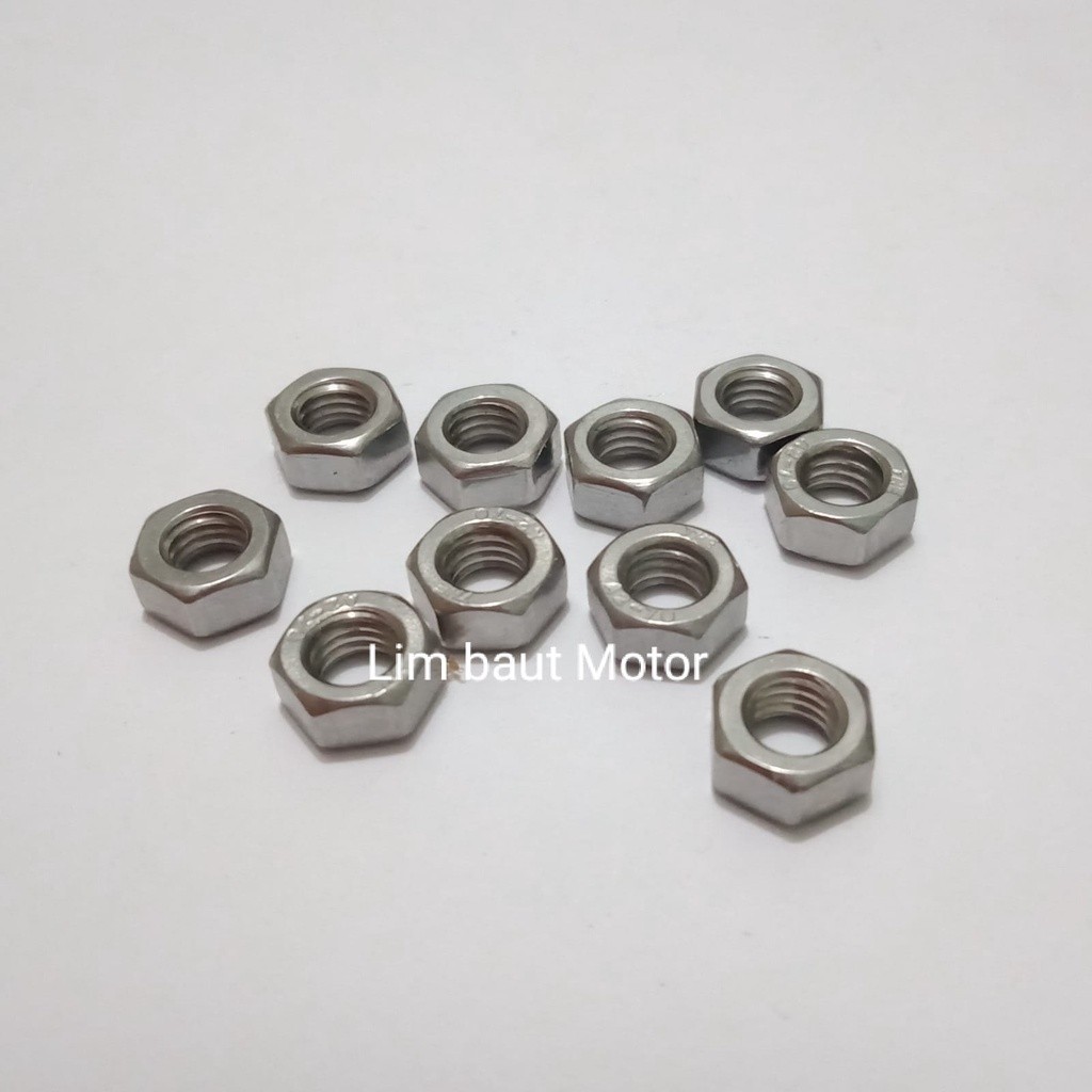 Lim Baut Motor Mur stainless mur baut 12/8mm ( 1 biji )