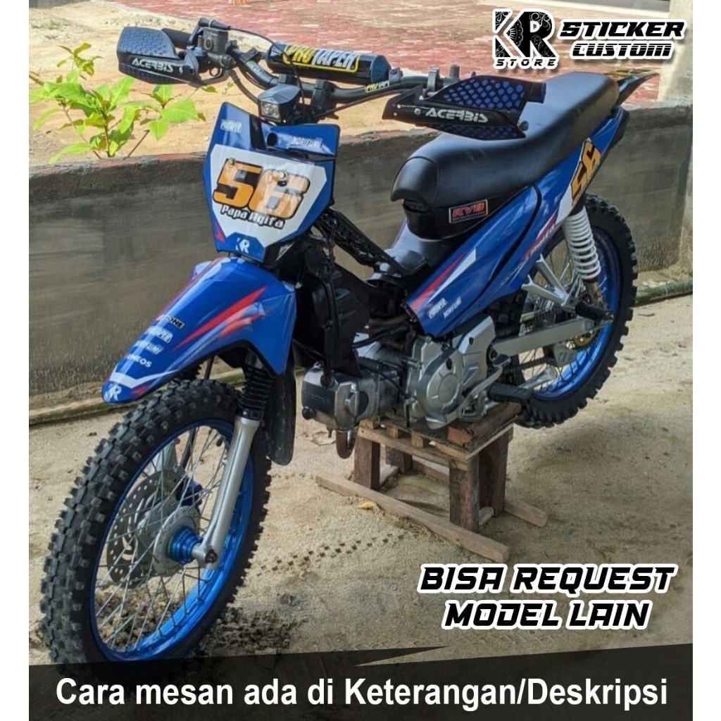 Stiker Decal Motor RBT sticker motor bebek trail Custom Desain | M7 | KR Sticker