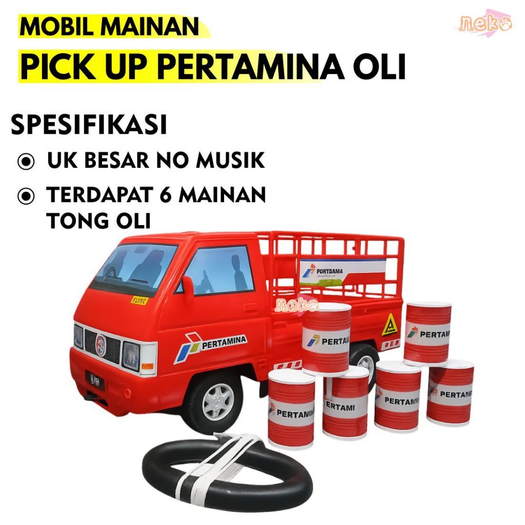 BISA COD MAINAN ANAK MOBIL PICK UP L300 / MAINAN ANAK MOBIL PERTAMINA PENGANGKUT LPG MINIATUR TANGKI