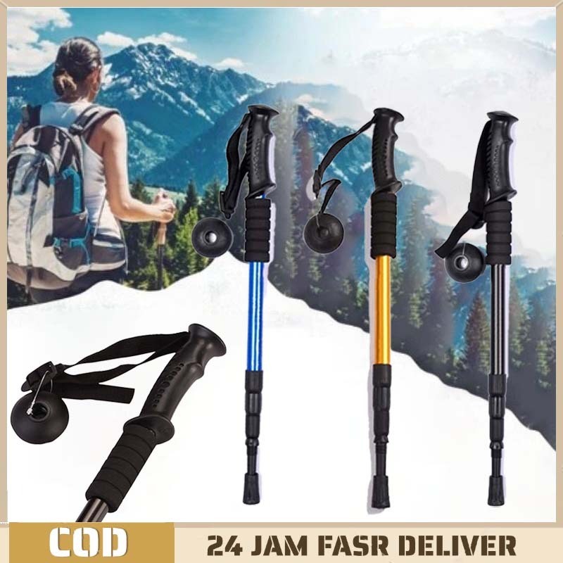 (TIMER BERKAH008) Tongkat Trekking Eiger Paduan Aluminium Tongkat Trekking Lipat Eiger Trekking Pole