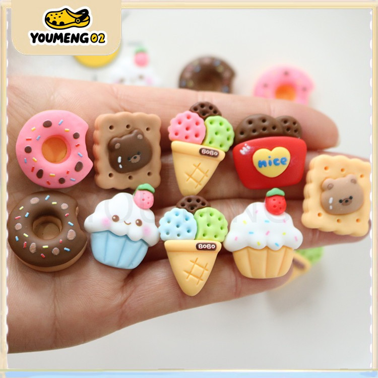 Hot Kartun Pin Sandal mode shoe charms trendi sandal pin Mainan Beruang Lucu Permen Hiasan Sandal