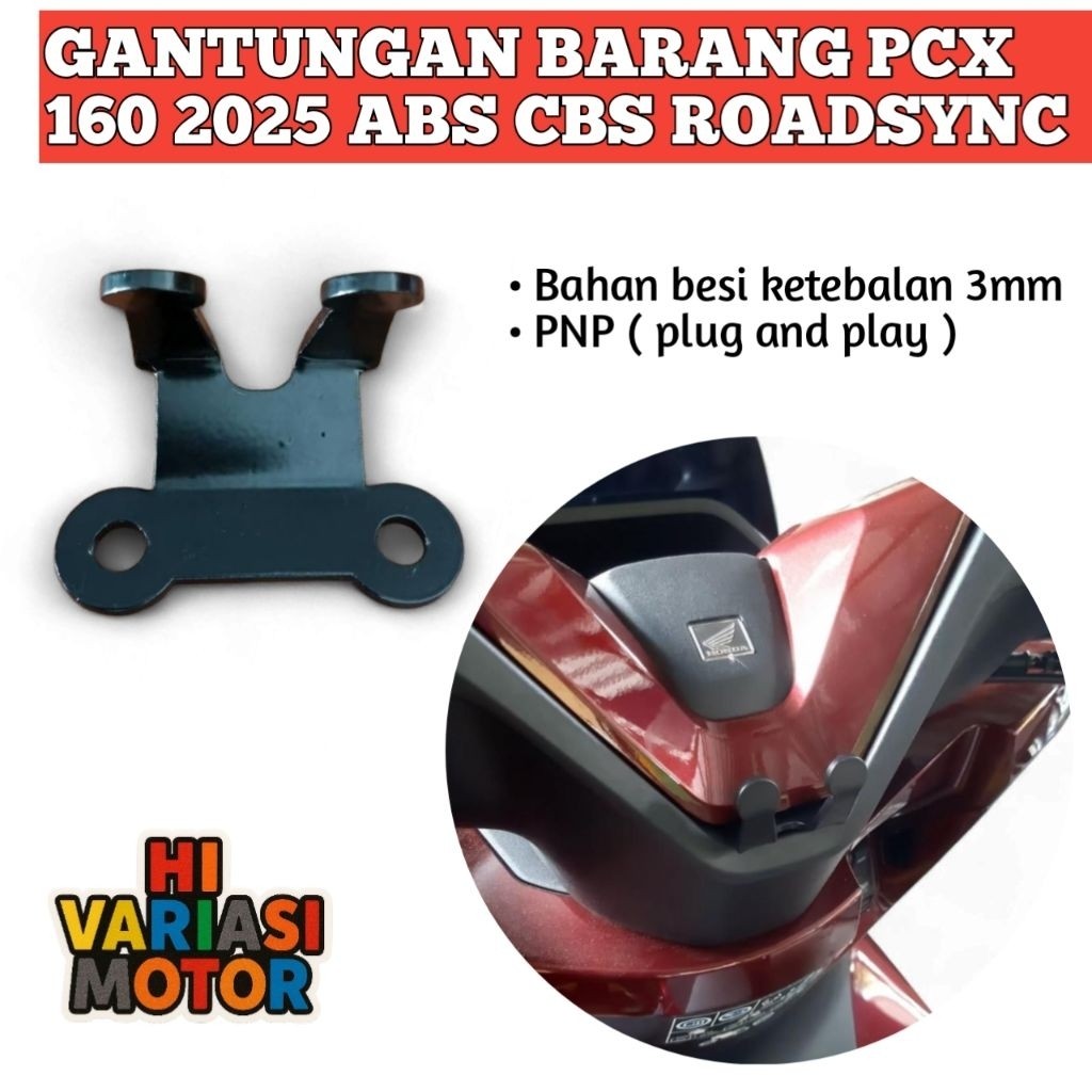 Gantungan Barang PCX 160 2025 ABS CBS RoadSync - Cantolan Barang PCX - Cantelan Barang PCX - Cantola