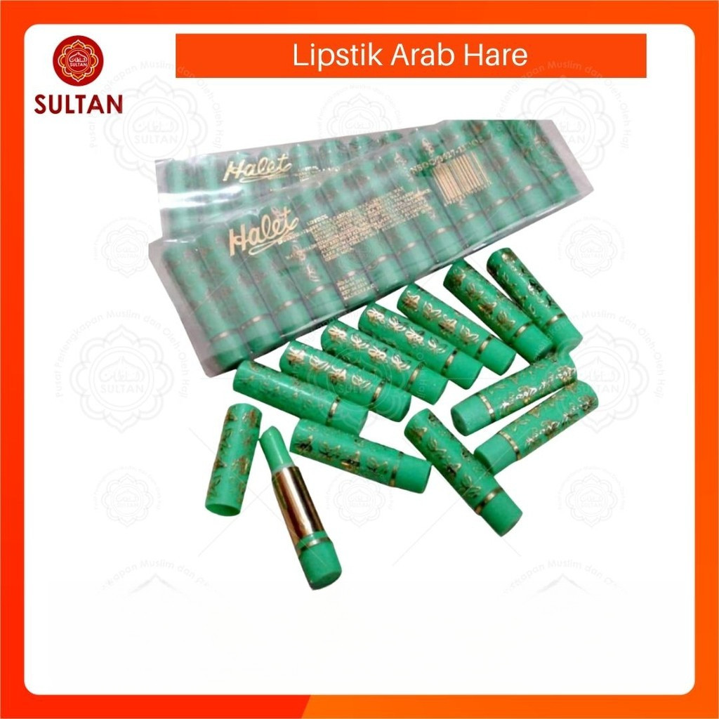 Hare Lipstik Arab Original Tahan Lama Lipstik Hijau Gincu Arab Penambah Warna Bibir Alami Murah