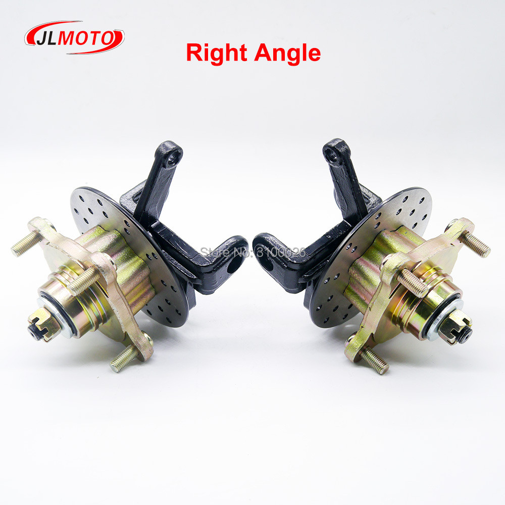 1SET Steering Strut Knuckle Spindles with Wheel Hub 130mm  Brake Disc Fit For ATV 200cc 250cc electr
