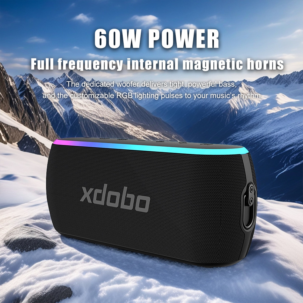 XDOBO X8III Bluetooth Speaker Wireless Subwoofer 60W Powerful Deep Bass Power Bank Outdoor Hiking Pa